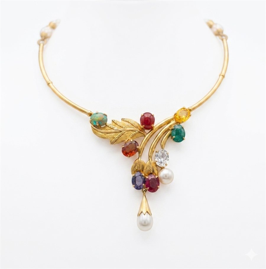 Gold necklace collection